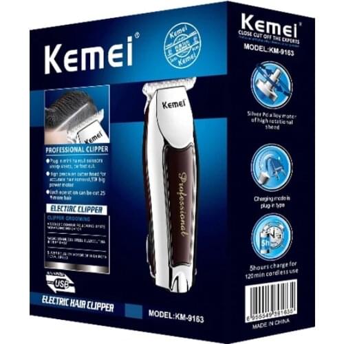Kemei KM-9163 Professional Hair Trimmer Electric Beard Trimmer Rechargeable Men Hair Clipper Cutter Machine Haircut Barber Razor