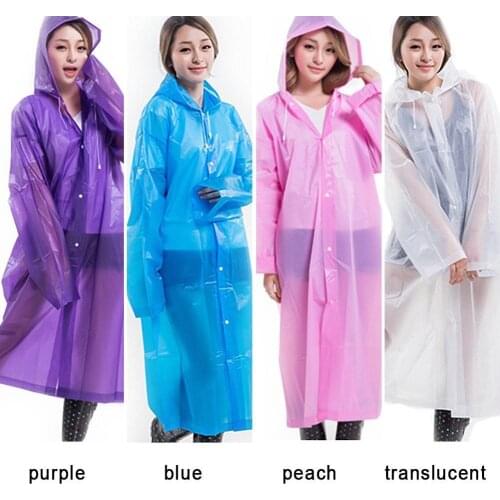 Creative Durable Multicolor See Through Hooded Woman raincoat Festival Long Rain Coat Outdoor Camping Rainwear Suit Poncho