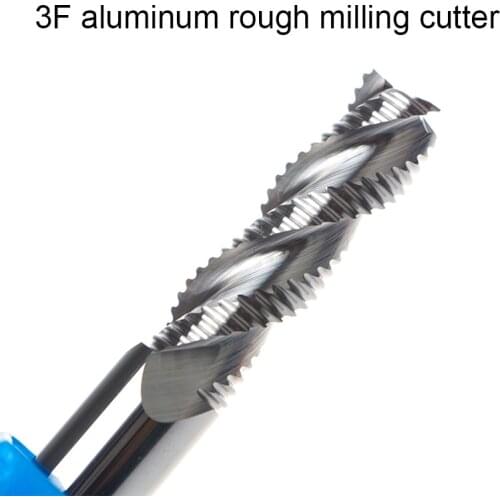 3 Flute blade aluminum rough milling cutter 3mm/4mm/5mm/6mm/8mm/10mm/12mm Milling tools Roughing End Mill cutter Rough cutter