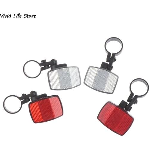 Outdoor Bike Lights Reflector Handlebar Mount Safe Reflector Bicycle Bike Front Rear Warning Red / White Bike Accessories