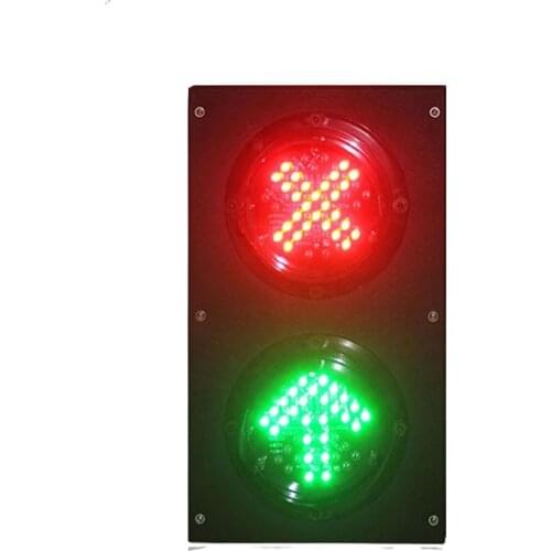 New design hot selling customized 100mm red cross green arrow LED traffic signal light