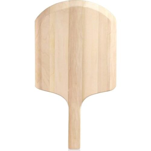 MONGKA Restaurant-Grade Wooden Pizza Peel, 14" L x 12" W Plate, with 8" L Wooden Handle, 22" Overall Length