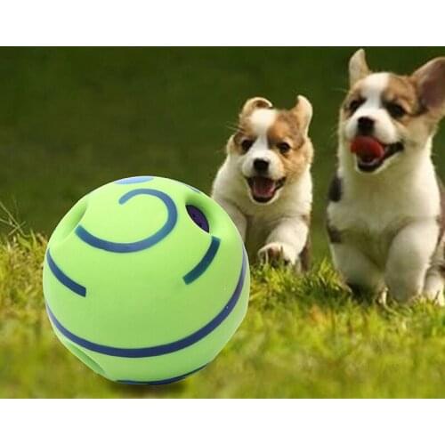 Plastic Squeaky Ball For Dog Puppy Molar Supplies Interactive Pet Chew Toy Sound Training Supplies Green vocal ball Green Ball