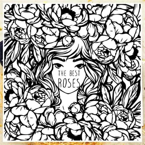 14*14CM Flowers Girl Transparent Clear Stamps / Silicone Seals Roller Stamp For DIY Scrapbooking Photo Album/Card Making