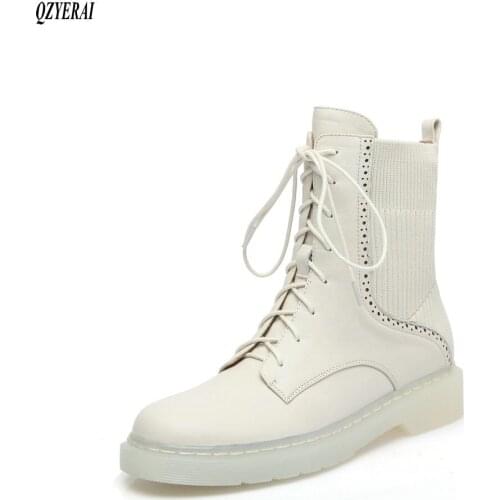 QZYERAI Autumn and winter Genuine leather Female boots Riding boots Womens boots black Head layer cowhide Womens shoes