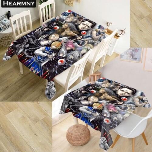 Customize 3D Tablecloth HUNTER HUNTER Oxford Cloth Dust-proof Rectangular Table Cover For Party Home Decor 100X140cm175x175cm