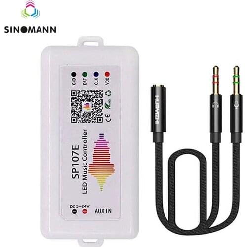 SP108E/107E/105E/110E SPI WIFI Bluetooth pixel IC Music Controller by smart phone APP For WS2812B WS2813 SK6812 Strip DC5