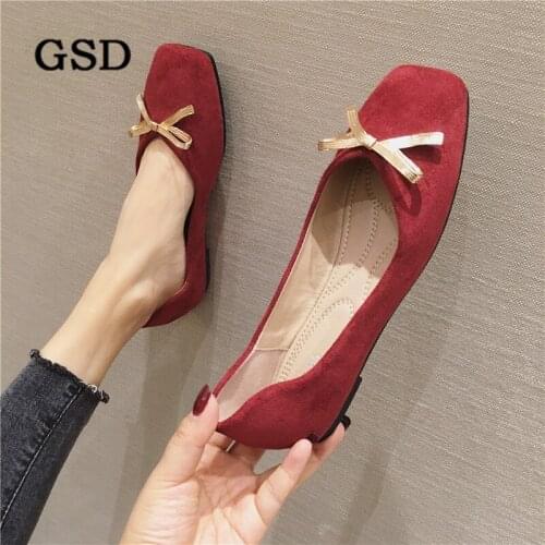 Spring Autumn Women Shoes Fashion Butterfly-knot Womens Flats Ladies Low Heel Shoes Footwear Females Slip-On Single Shoes