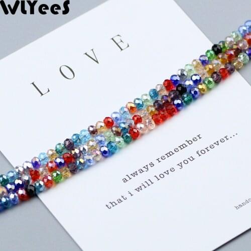 WLYeeS Round Shape Upscale Austrian crystals bead 3x2mm 200pcs Loose Bead glass Ball women bangle Jewelry Making DIY Accessories