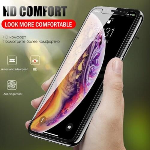Screenprotector Tempered Glass for IPhone X XR XS Max 8 7 6 6S Plus 5 5S SE Screen Protector Film Phone Verre Tremp Coque
