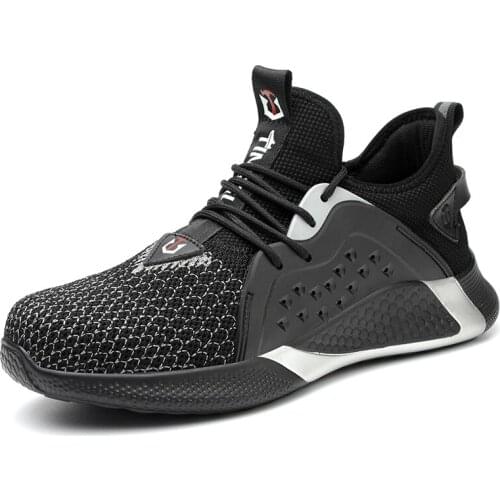 Steel Toe Safety Shoes Men Women Breathable Mesh Industrial & Construction Puncture Proof Work Boots Shoes Protective Footwear