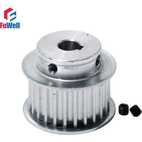 HTD 5M-26T Timing Pulley With Keyway 21mm Belt Width Toothed Belt Pulley 10/12/15/20mm Bore Aluminum Alloy 26T Gear Pulley