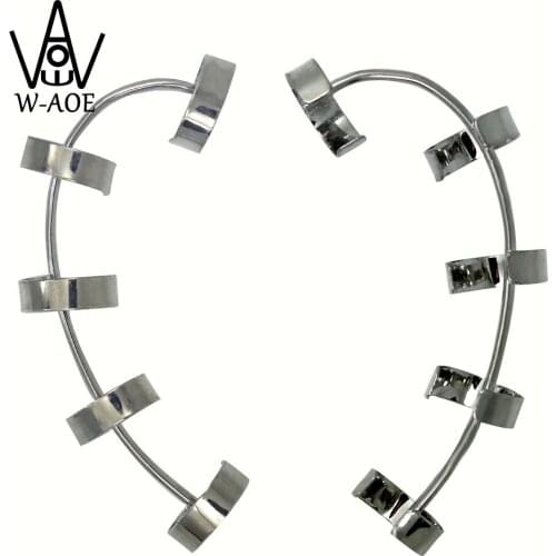1 Piece Trendy Fashion Silver Plated Punk Metal Clip Earrings For Women Rock Ear Cuff Earrings No Ear Hole Brincos Jewelry
