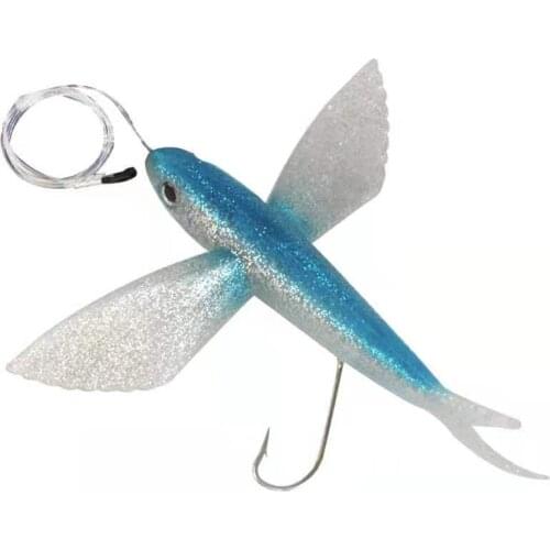 1Pcs Fishing Lure Bait Sea Fishing Big Fish Flying Fish Soft Bait Tuna Lures Pink Trolling Bird Shaped Teaser For Fishing Tackle