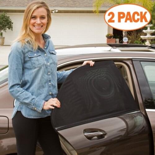 2 Pcs/Set Car Sun Visor Rear Side Window Sun Shade Sided Auto Curtain Anti UV Drape Valance Privacy Protect Door Window Screens