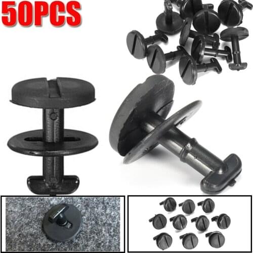 50Pcs/Set Car Floor Mat Carpet Clips Fastener Mudflap Splash Guard Rivet Push Retainer 82119410191 For BMW E32 E36 E38 E39 E46