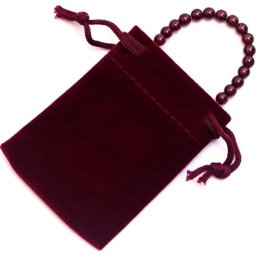 Wholesale 8*12cm velvet jewelry drawstring bag pouch for gift accessories toiletry Iphone necklace bangle jade packaging