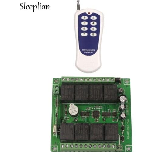 Sleeplion DC 12V 8 Channel Ralay Wireless RF Remote Control Switch Transmitter+Receiver