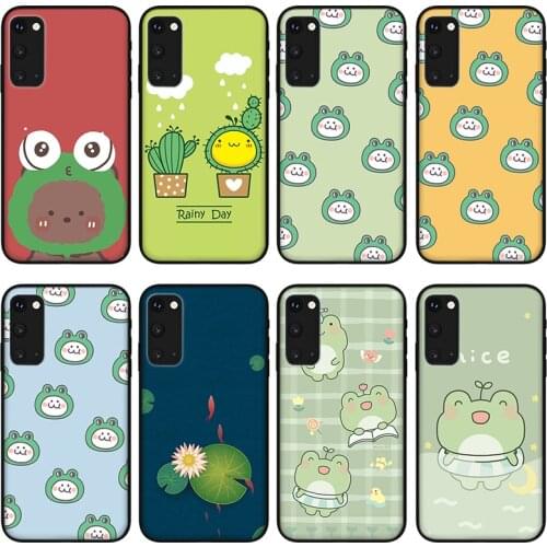 Frog full screen phone Case for Samsung Galaxy S21 Ultra Note 10 20 S20 Ultra Plus FE S10 M51 M31 A71 A51 silicone cover