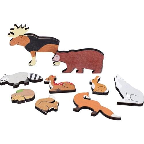 Wooden Puzzle for Toddler Children Educational Toys Montessori Animals