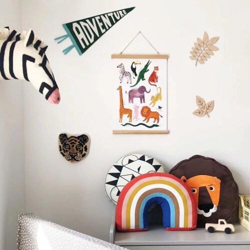 Baby Pillow Newborn Cotton Rainbow Pillow Soft Infant Sleeping Cushion Baby Toys Birthday Gift Photography Props Baby Room Decor