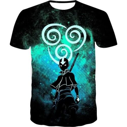 Avatar The Last Airbender 3D T Shirt Boy Girl Student Tee Tops Teenager Cool Breathable Short Sleeve Unisex Clothing Tee Shirt