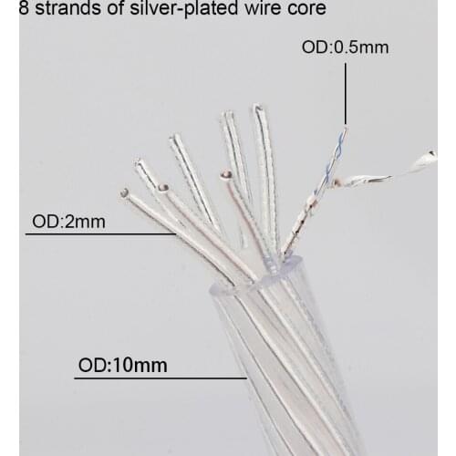 Hi-End ODIN 8Cores Silver Plated Speaker Audio Cable HiFi Audio extension cord DIY RCA interconnect cable