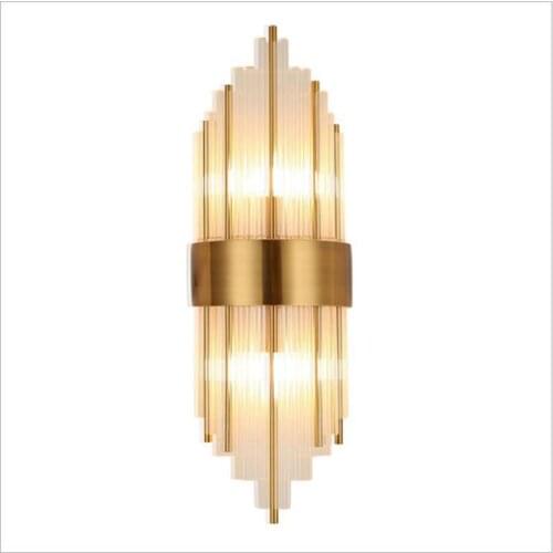 Postmodern Crystal Wall Lamp Simple Led Wall Sconce for Bedroom Decor Living Room Beside Lamp Creative Room Lights Luminaire