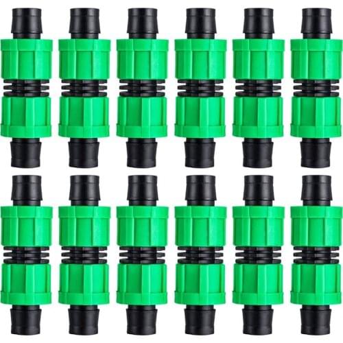 Drip Irrigation Coupling, 1/2 Inch Universal Connector Drip Tubing Fittings,for with Most 16 mm Drip Tape AG Tubing Drip