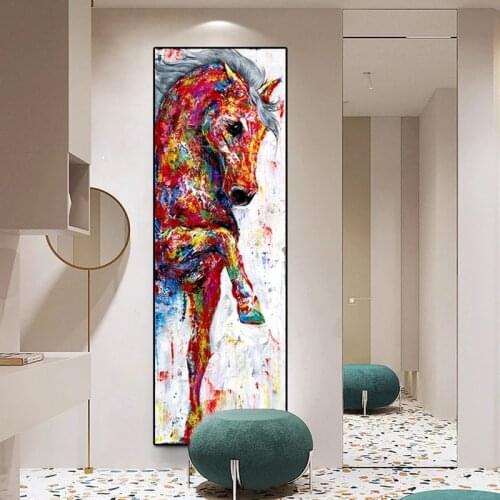 Canvas Painting Big Size Art Posters Horse Picture Wall Art Poster Prints Animal Painting Home Decor No Frame
