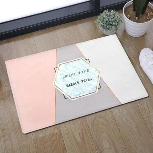 Door-to-door Mats Black and White Simple Protective Floor Door Mats Bathroom Bathroom Kitchen Door Welcome Mats for Front Door