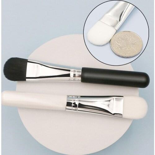 12cm Mini Mask Brush Lotion Cream Foundation Mixing Fiber Makeup Brush Wooden Handle Face Skin Care Beauty Cosmetics Tool