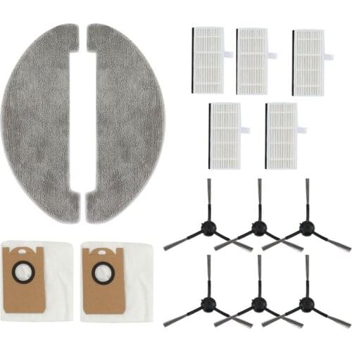 SANQ 15 PCS Dust Bags Mops Side Brushes Sets For Xiaomi Viomi S9 Robot Vacuum Cleaner Spare Parts