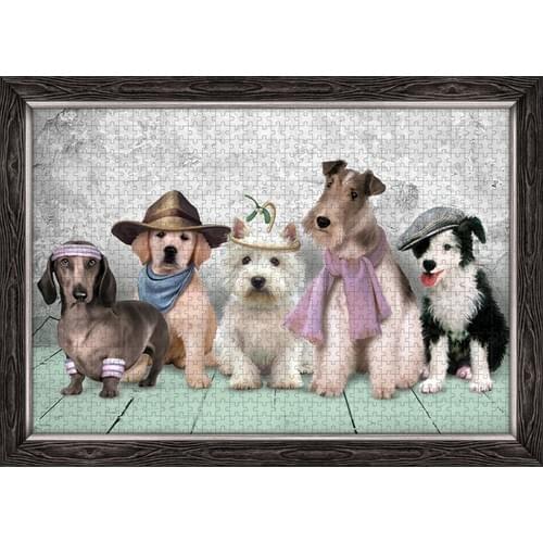500 piece Black Framed Made Puzzle Can Friends