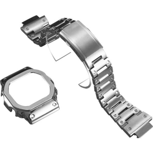 Stainless Steel Strap For Casio G-Shock DW5600BB DW5600MS DW5600HR GW-B5600 DW-B5600E GWX5600E Protective Case Cover Watch Band