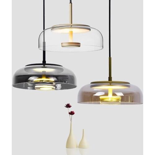 Nordic Restaurant Hanging Lamp Glass Pendant Lights LED Modern Dining Room Bar Bedside Pendant Lamps Kitchen Lighting