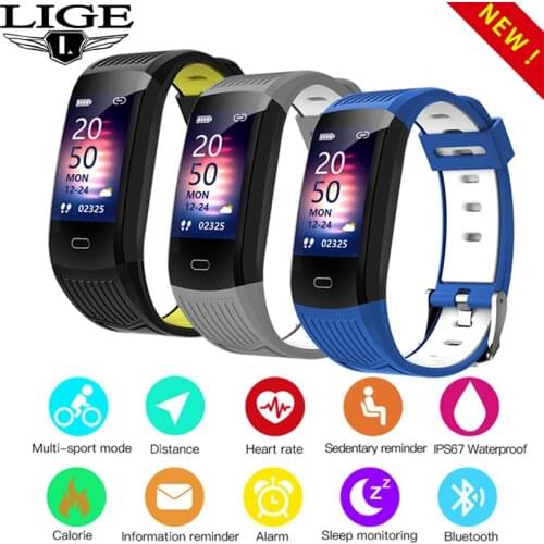 LIGE 2021 New Smart Watch Men Women Heart Rate Monitor Blood Pressure Fitness Tracker Smartwatch Sport Watches For Ios Android