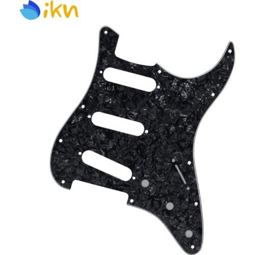 New 4Ply Electric Guitar Parts Black Pearl Electric Guitar Pickguard Strat SSS 11 Hole Scratch Plate