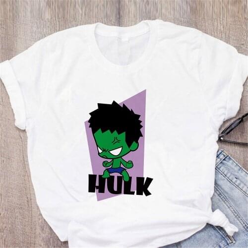 MARVEL T-Shirt Women T Shirt Hulk Short Sleeve Female Clothes Dropship Tee Tops Unisex Fashion Clothes Dropship