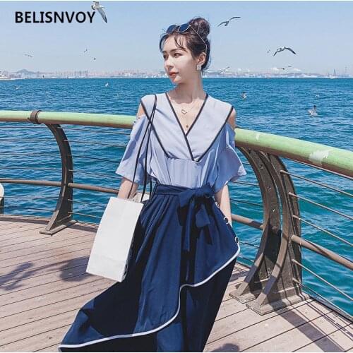 Chic Fresh Irregular Strapless Woman Dress New French Style Vintage Elegant Dresses for Women V-neck Bandage Vestido Feminino