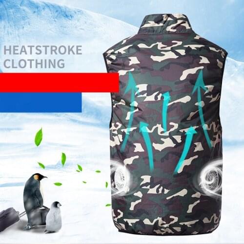 High Temperature USB Fan Cooling Hiking Vest Summer Cooling Vest Fishing Cycling Vest Air Conditioning Outdoor Jackets Men/Women