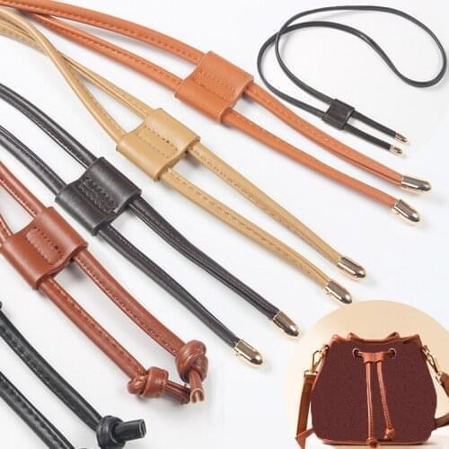 1PC Rope Bucket Bag Strap Belt Backpack 120cm Drawstring PU Leather Beam Pocket Messenger bag Multi Color