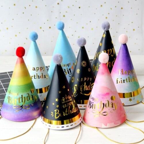 10Pcs Funny Hat Womens Bucket Hat Cone Birthday Party Decoration Baby Hats Circumcision Party Boy Event Festive Supplies