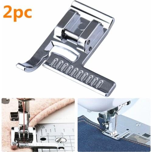 2pc STITCH GUIDESEWING FOOT SNAP ON META COMPATIBLE FOR BROTHER, , NEW SINGER DOMESTIC FOOT MACHINES 5BB5136