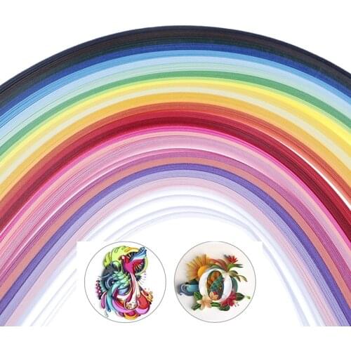 HOT SALE 260 Stripes Origami Hand Made Child DIY Craft Mixed Color Scrapbooking Stripes Quilling Paper
