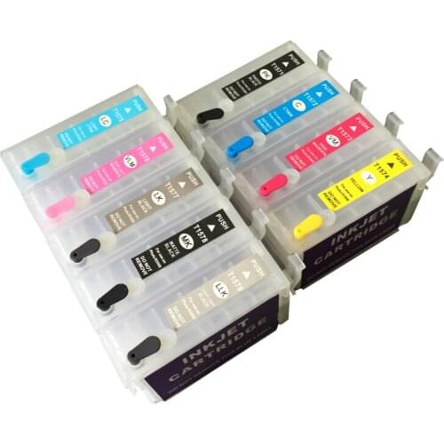 5sets for Epson P600 surecolor P600 SC-P600 refillable ink cartridges with auto reset chips T7601
