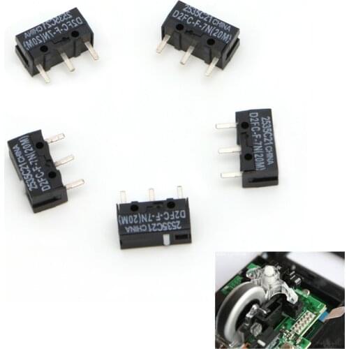 5 Pcs D2FC-F-7N 20M Micro Switch For Mouse Replacement Substitute Tested