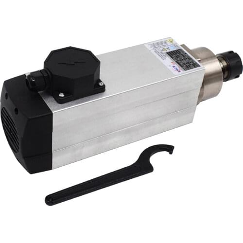 Woodworking Router Spindle Motor 6KW ER32 Air-cooling 220V 380V 3.21Nm 18000rpm High Speed Electric Spindle
