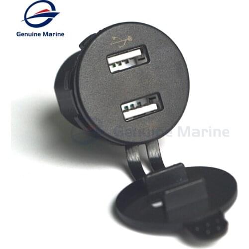 12V/24V Dual Port Car USB Charger Power Outlet with LED Digital Voltmeter Display for car boat RV yacht