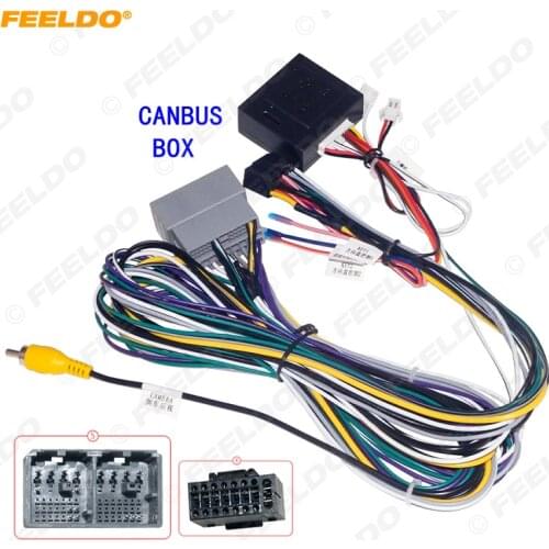 FEELDO Car 16pin Audio Wiring Harness With Canbus Box For Chevrolet TRAX Buick Enclave Stereo Installation Wire Adapter #HQ6855